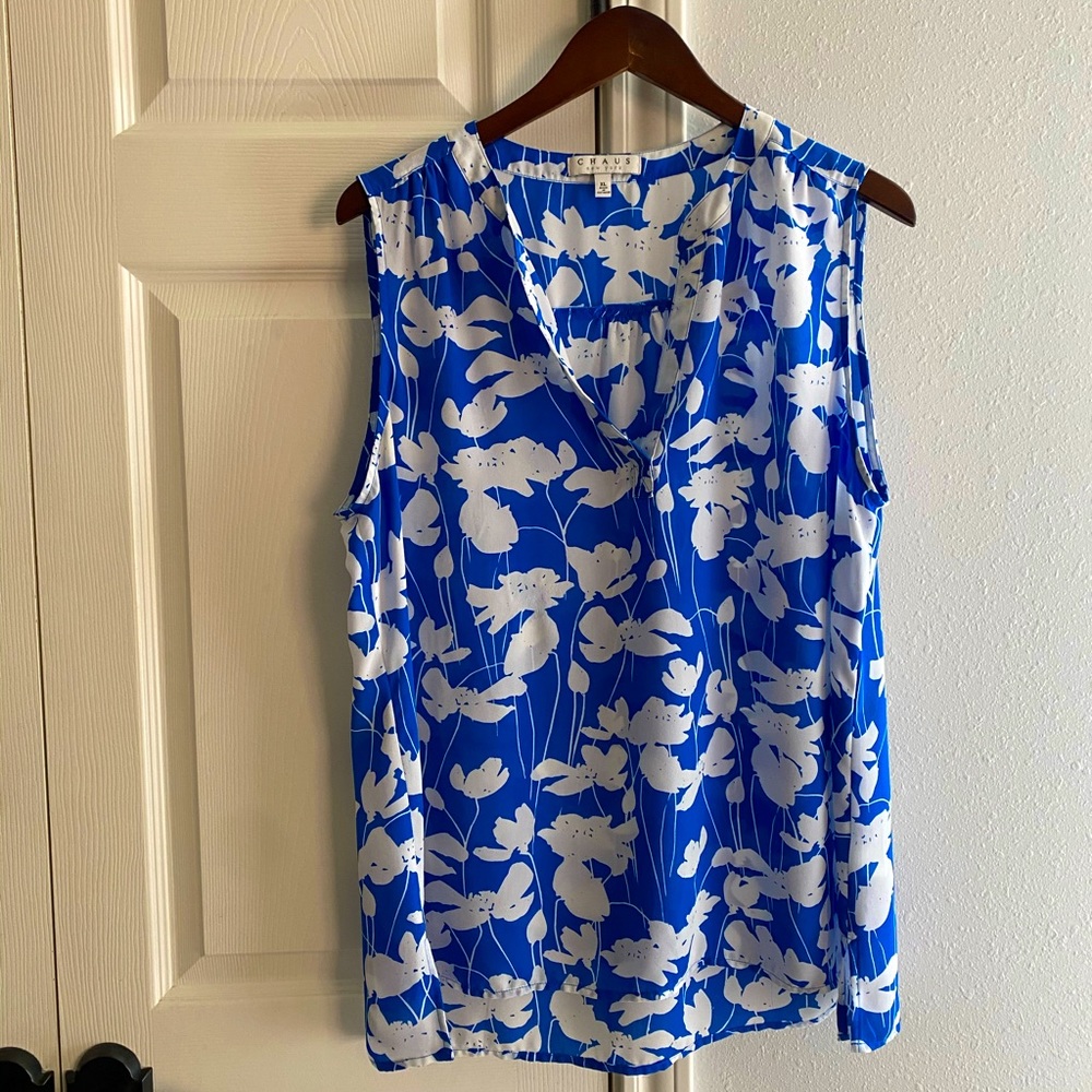 CHAUS  Womens Sleeveless Polyester Top XL